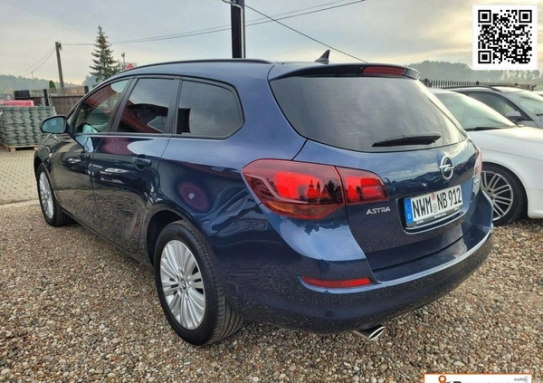 Opel Astra cena 27900 przebieg: 240000, rok produkcji 2011 z Kąty Wrocławskie małe 529